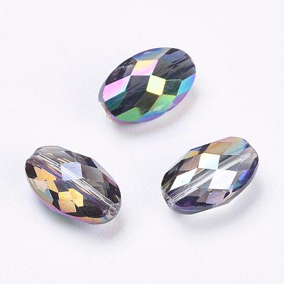 K9 Glass, Imitation Austrian Crystal Beads, Grade AAA, Faceted, Oval