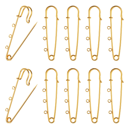 10 шт. латунная брошь, контакты килт, без никеля 