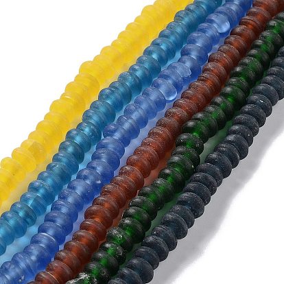 Непальские бусины лэмпворк ручной работы, матовые, рондель