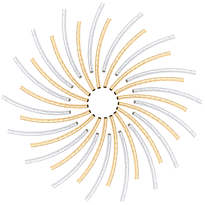 Бисера латунной трубки, изогнутые