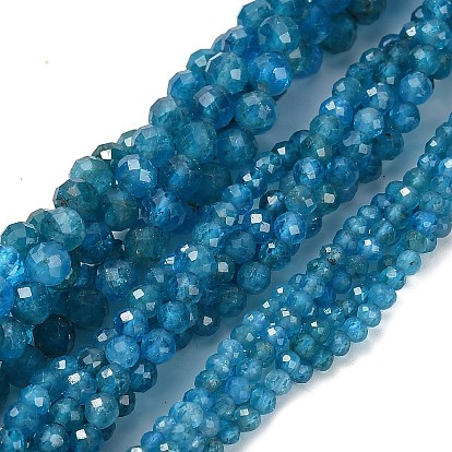 Природного апатита нитей бисера, круглые, граненые