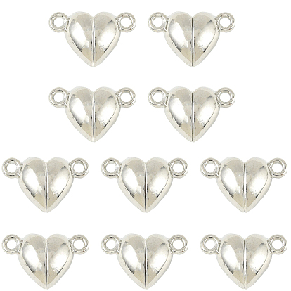 10 Сумки с магнитными застежками из сплава и петлями, сердце