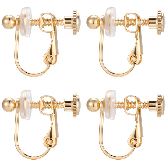 20 piezas 316 accesorios para aretes con clip de acero inoxidable quirúrgico, con 20 piezas de almohadillas de silicona