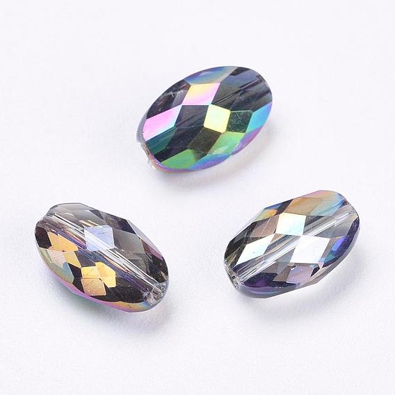 K9 Glass, Imitation Austrian Crystal Beads, Grade AAA, Faceted, Oval
