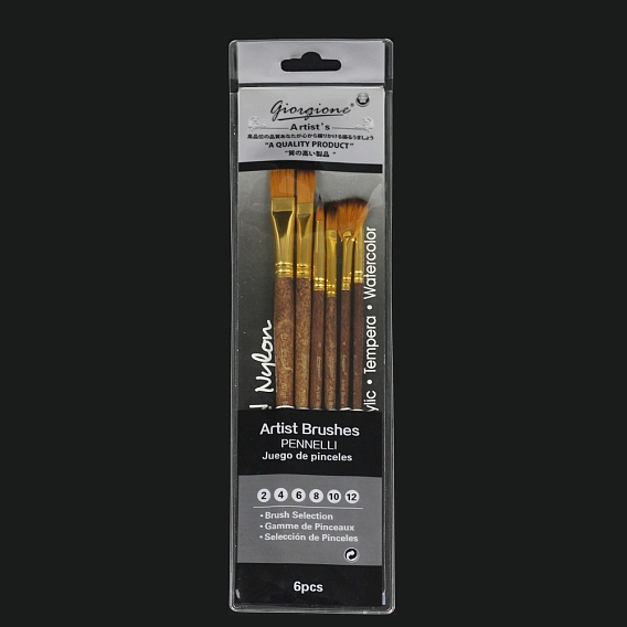 Набор кистей, нейлоновая головка щетки с деревянной ручкой и медной трубкой, для акварельной живописи художник профессиональная живопись