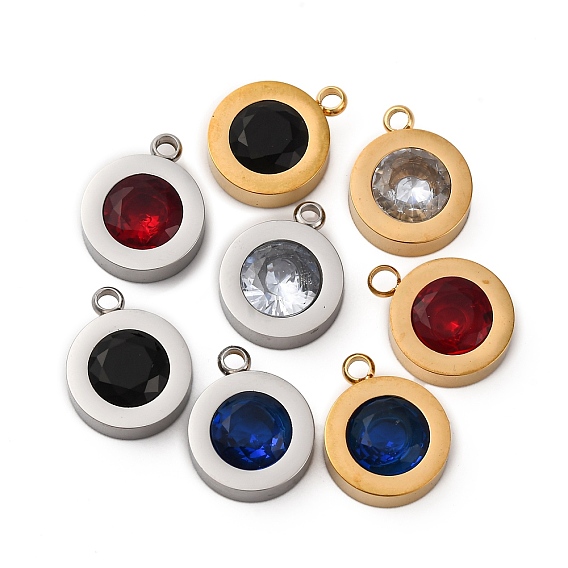 304 прелести нержавеющей стали, с кубического циркония, плоско-круглые