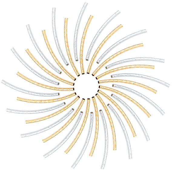 Бисера латунной трубки, изогнутые