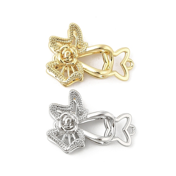 Латуни блокировки застежками, без кадмия, без никеля и без свинца, цветок