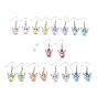 Angel Dangle Earrings Sets, with Transparent Acrylic Beads, Alloy Beads, Brass Earring Hooks and Plastic Ear Nuts