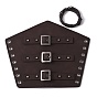 Muñequera de cuero estilo punk para ciclistas, protector de brazo de tiro con arco retro, con fornituras de aleación de zinc y cordón, pentágono