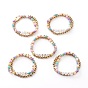 Letter Style Stretch Bracelets Sets, with CCB Plastic & Acrylic & Brass Beads