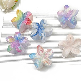 Цветочные пластиковые заколки для волос с когтями, аксессуары для волос для женщин и девочек