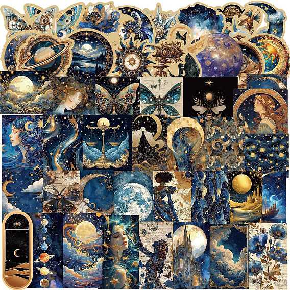 50 водонепроницаемые наклейки из ПВХ, самоклеящиеся наклейки