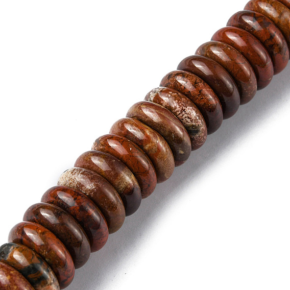 Натуральная красная радуга бусины из яшмы, диск