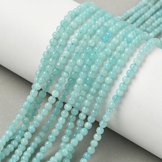 Природных амазонит бисер нитей, круглые