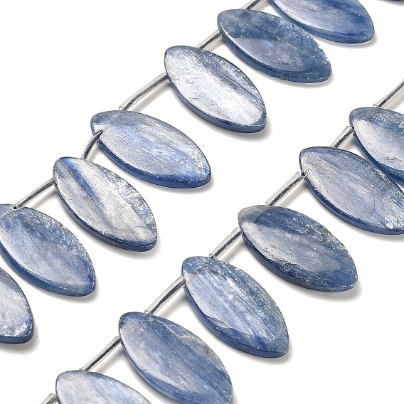 Натуральный кианитовые бисер пряди, лошадиный глаз , Топ пробуренной, с пластиковыми трубчатыми бусинами