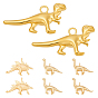 8 шт 4 стили латунные подвески, динозавр