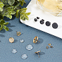 Unicraftale DIY Flat Round Stud Earring Making Kit, Including Transparent Glass Cabochons, Stainless Steel Stud Earring Settings, 304 Stainless Steel Ear Nuts