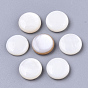 Coquille eau douce naturelle cabochons, plat rond