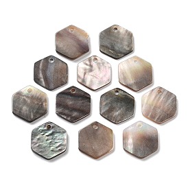 Подвески из натуральной черной ракушки, ромб