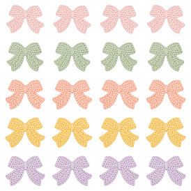 50шт 5 цвета шерстяная пряжа пришить заплатки, аппликации из ткани, бантом