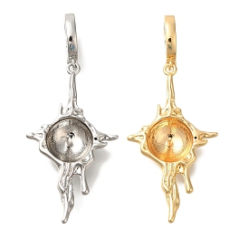 Латунные европейские подвески-шармы, привязка поручительств, за половину пробурено бисера, без кадмия, без никеля и без свинца, звезда очарование