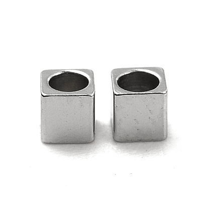 201 Stainless Steel Cube Beads