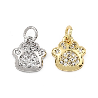 Латунные микропаве прозрачные подвески с фианитом, лапы печатать прелести