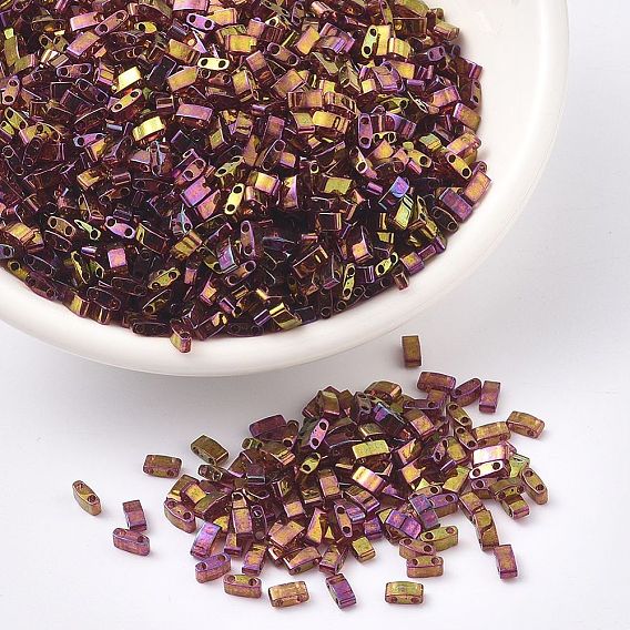 MIYUKI Half TILA Beads, Japanese Seed Beads, 2 Hole, Gold Luster