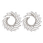 Sparkling Rhinestone Vortex Stud Earrings, Alloy Jewelry for Women