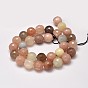 Grade AA Natural Multi-Moonstone Faceted Round Beads Strands