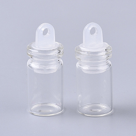 Décoration pendentif bouteille en verre, souhaitant bouteille, avec bouchon en plastique