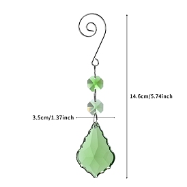 Glass Leaf Hanging Ornaments, Suncatchers for Home Outdoor Decoration