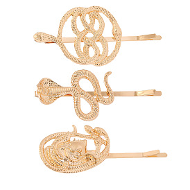 Alloy Snake-shaped Hair Clip with Unique Snake Edge - Direct Supply