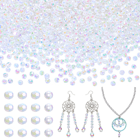 1500 шт. цветных акриловых бусин из экологически чистого полистирола с покрытием AB, граненые