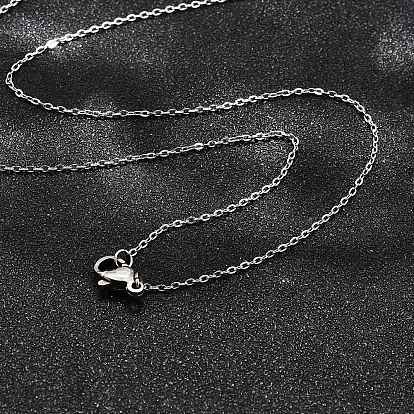 304 Stainless Steel Cable Chain Necklaces, with Lobster Claw Clasps