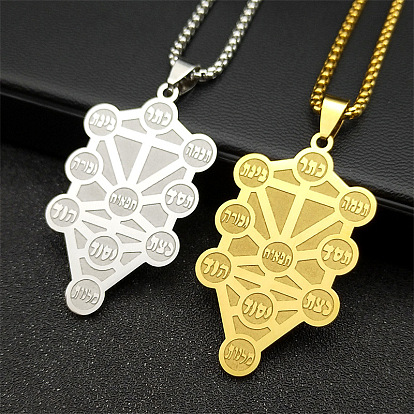 304 ожерелья с подвеской в виде духовного дерева жизни из нержавеющей стали