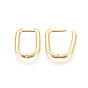Brass Huggie Hoop Earrings, Long-Lasting Plated, Oval