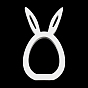 Easter Wood Rabbit Figurines, for Home Desktop Decoration