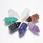 Gemstone Pointed Pendants, Bullet