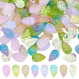 160 шт 8 цвета стеклянные подвески, лист прелести