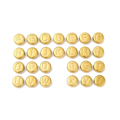 304 из нержавеющей стали бусы, плоско-круглые, ионное покрытие (ip), реальный 18 k позолоченный