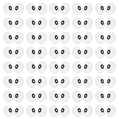 100шт. кукольные глаза из смолы, мягкая игрушка глаз, для поделок куклы игрушки кукольные плюшевые животные изготовление, овальные