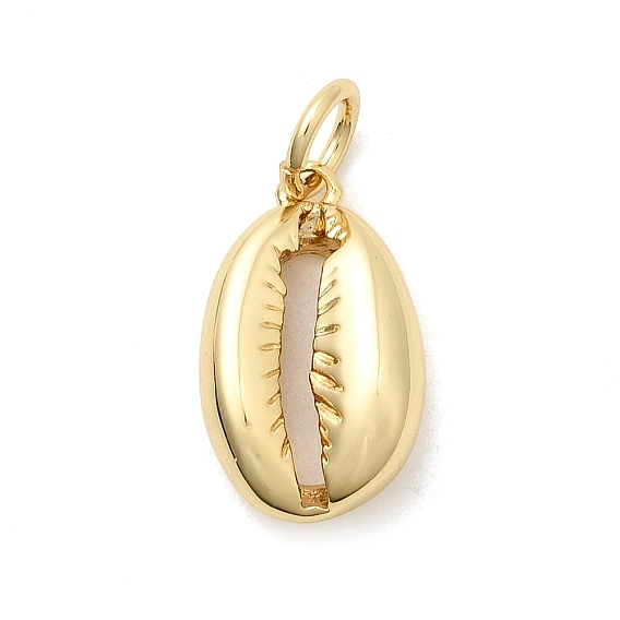 Подвески в форме ракушек из латуни, долговечный, стойки покрытие, без свинца и без кадмия, с целью перехода в кольце