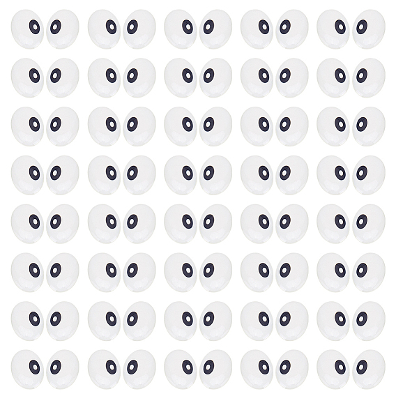 100шт. кукольные глаза из смолы, мягкая игрушка глаз, для поделок куклы игрушки кукольные плюшевые животные изготовление, овальные