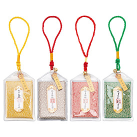 4шт 4 цвета парча благословение сумка подвеска украшения, прямоугольные