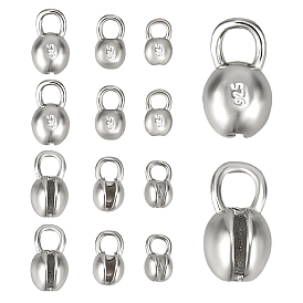 12 шт. 3 стили 925 наконечники из стерлингового серебра, Калотте заканчивается, крышка раскладушки, круглые, с полировкой из замши