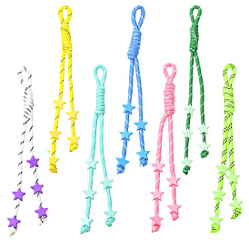 7шт. 7 цвета полиэстер подвеска украшение, с бусинами в форме звезд для украшения сумок