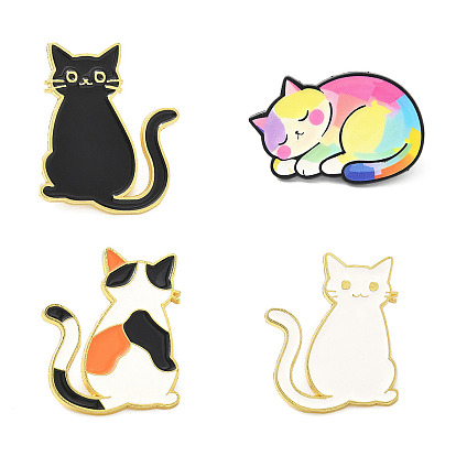 Эмалевый штифт, брошь из сплава для рюкзака, форма кошки