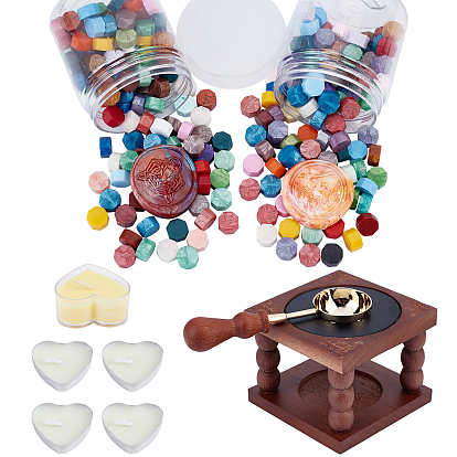 DIY Scrapbook Making Kits, Including Wax Seal Stamp Set, Paraffin Candles, Sealing Wax Particles